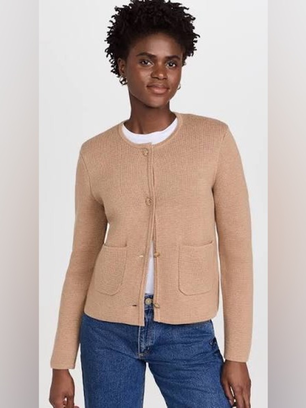 EUC Alex Mill Paris Sweater Jacket in Camel Size M